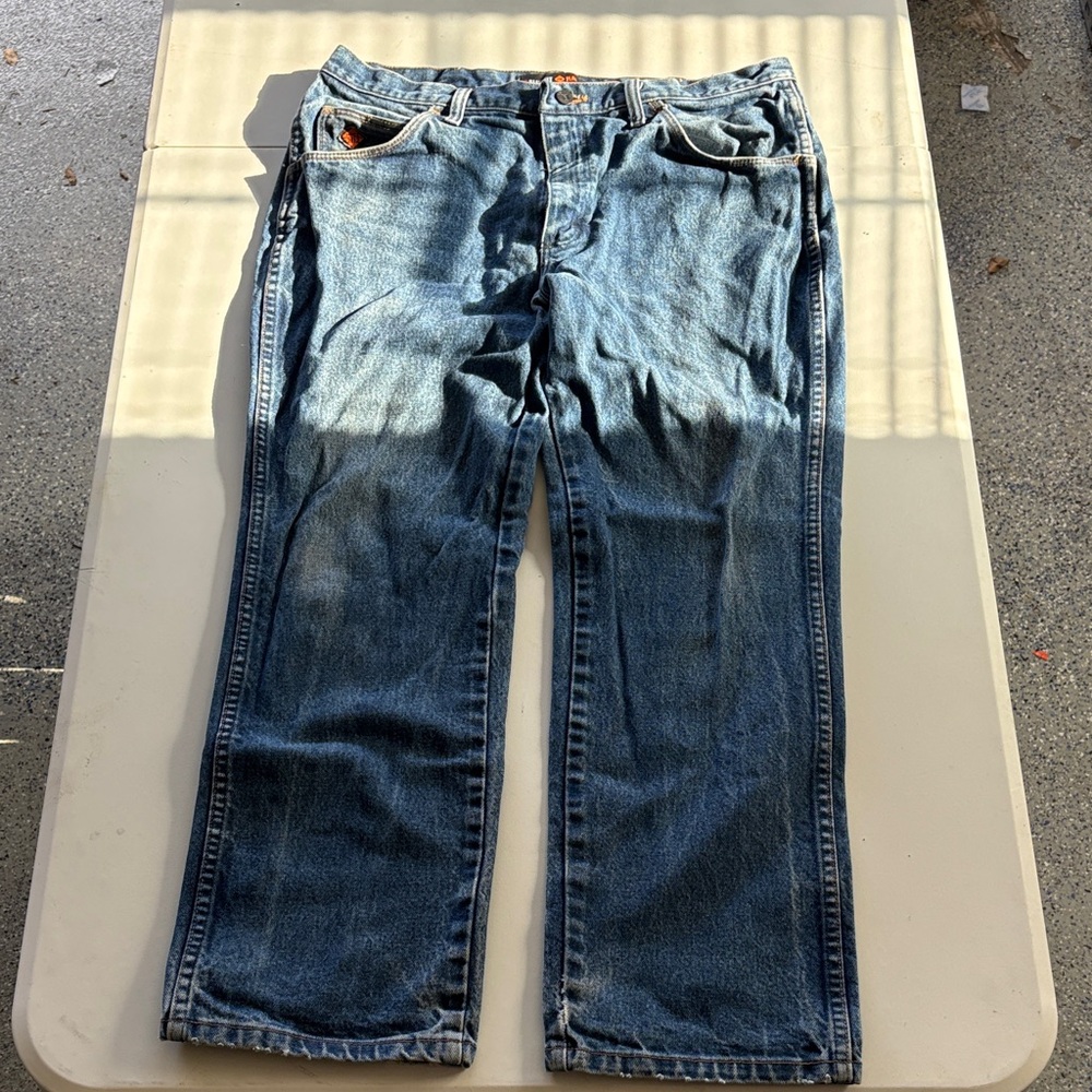 Wrangler Fire Resistant Relaxed Fit Blue Jeans